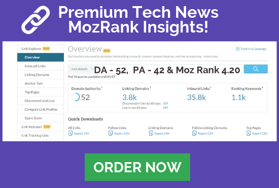 Publish Tech Related Guest Post On A Da52 Pa42 Google News Verified Premium Site