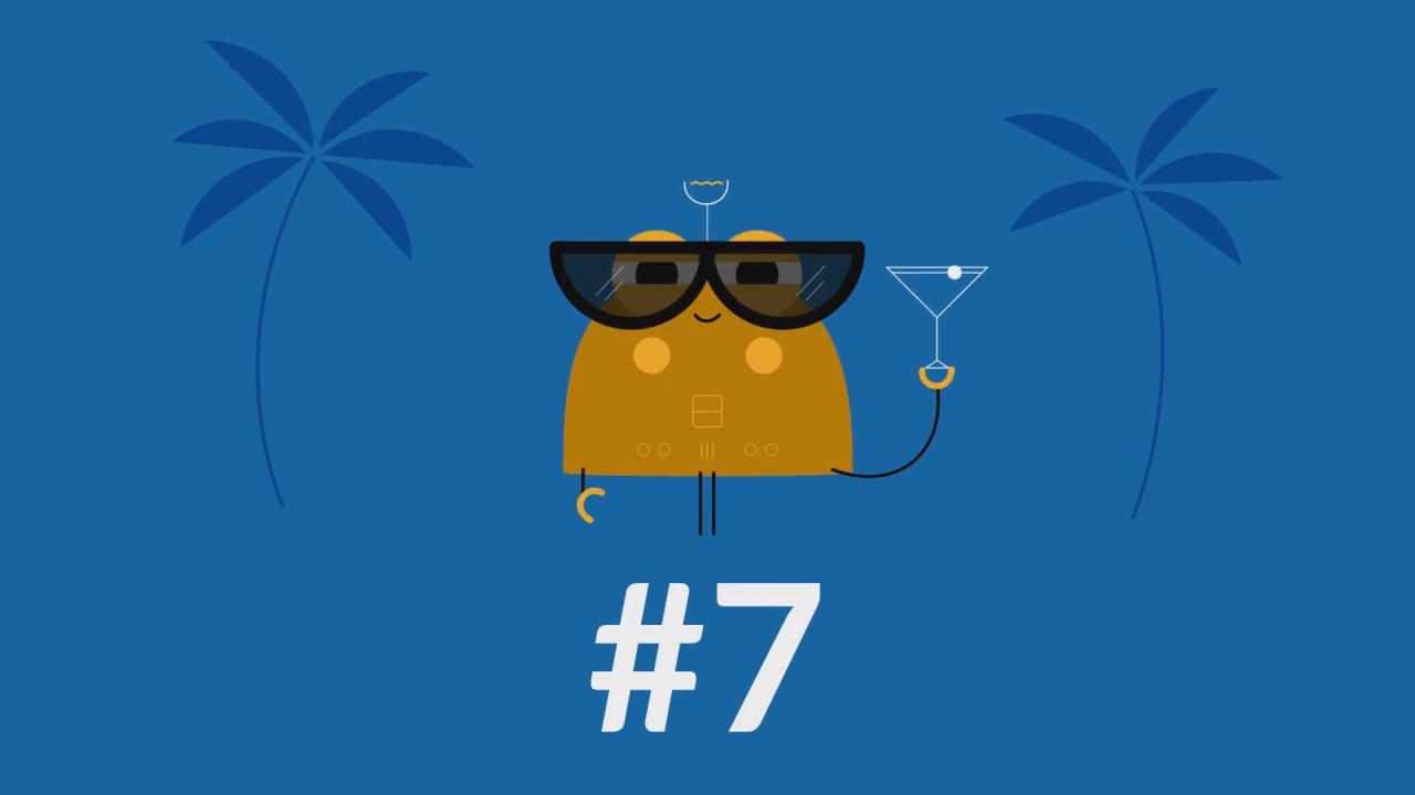 create this Top 10 Vacations number countdown