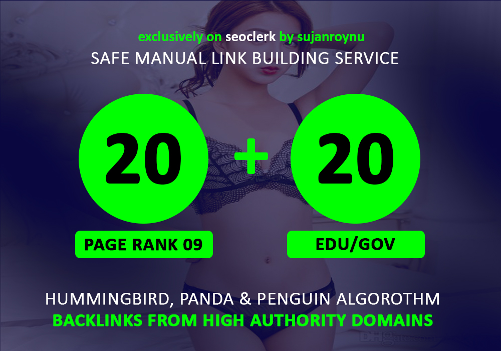 20 Pr9 + 20 Edu - Gov SEO High Pr 70+ Authority Backlinks Top One Google Ranks