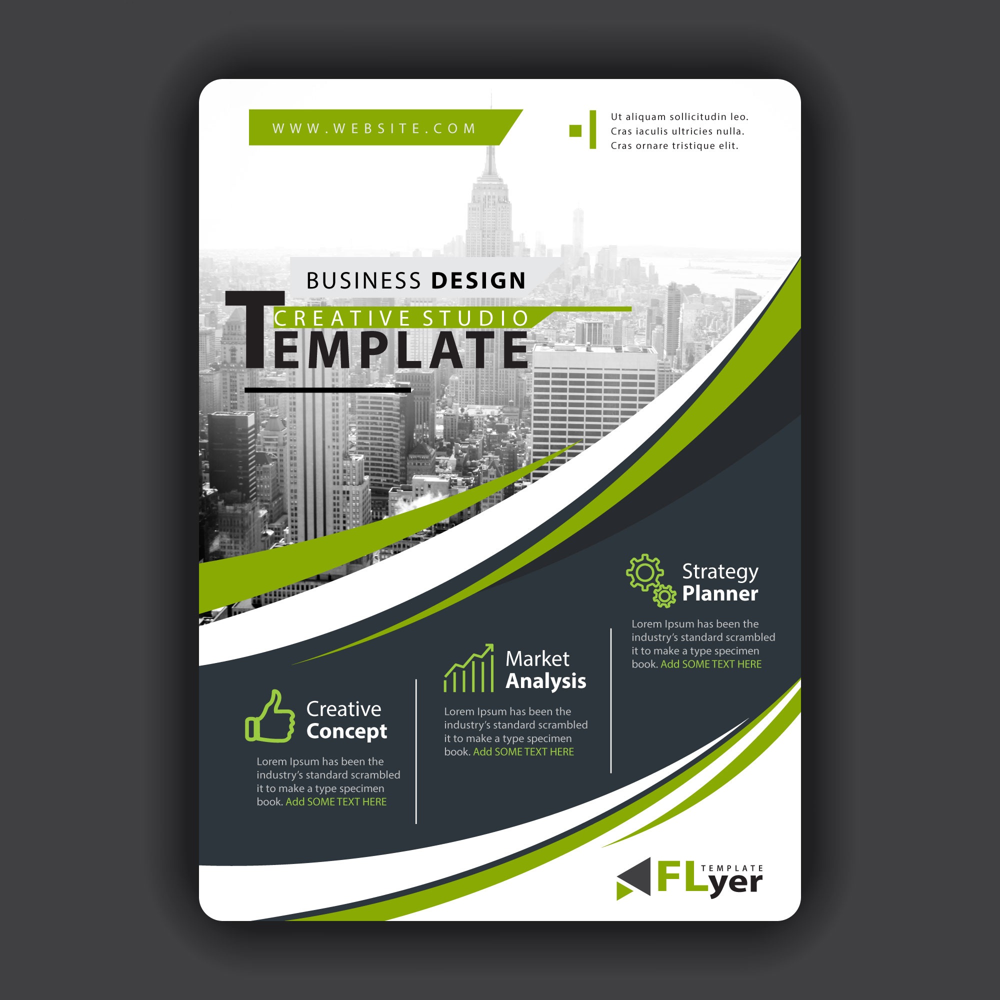 Design professional business flyer, brochure, event flyer for $25