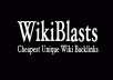 ***reate 1000 WIKI blast for your urls with multiple keywords and urls f