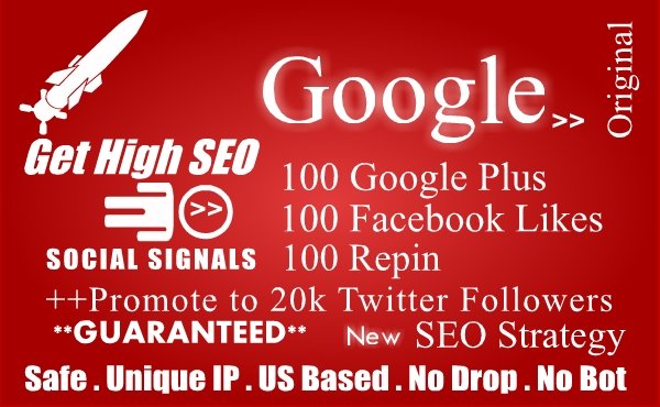*build powerful social SIGNALS from top social sites to boost your seo 