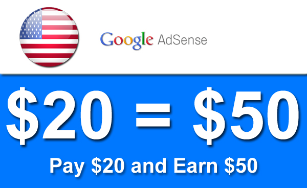 add $50 to your Google Adsense Account (Safe Method)