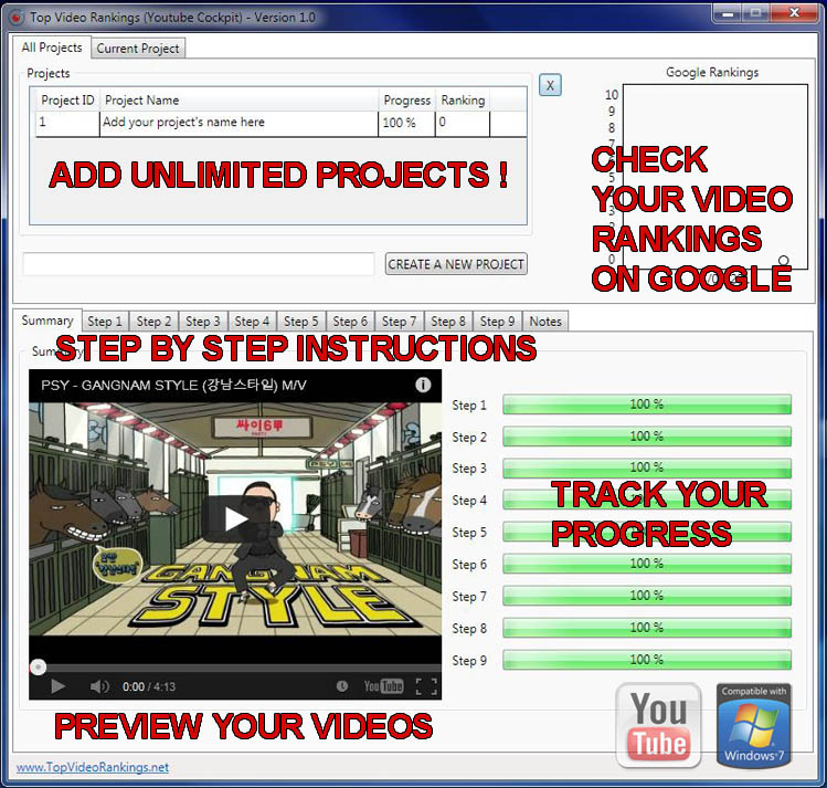 give you YOUTUBE and Video Ranking Software that will make your Videos Rank on the First Page on Google