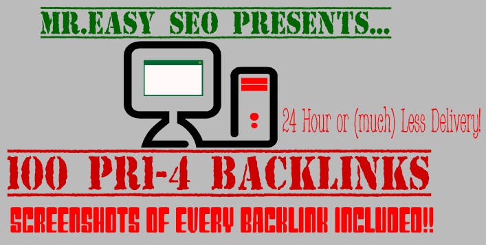 create 100 PR1 through 4 backlinks with Sliq Submitter with screenshots of all links built