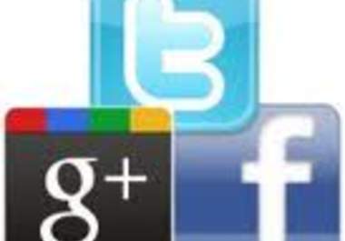 promote any website or blog on TOP social networks like Twitter, Facebook, and google +1 