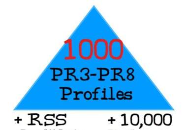 make link pyramid 1000 PR3 to PR8 profiles and 10,000 blog comments