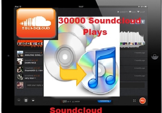 get You 40000 Soundcloud PLAYS and 10000 Bonus Downdloads Within 24 Hours To boost Your SoundCloud Tracks..........