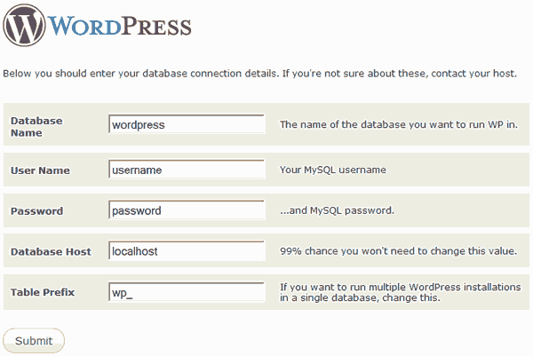 setup wordpress in your hosting account for your website