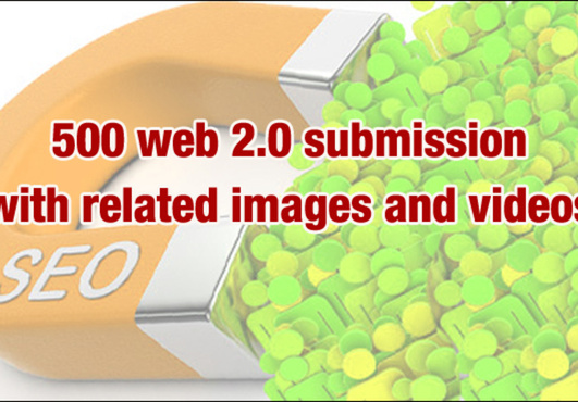  500 web 20s submission in different platform with niche related images and videos with penguin safe feature.................