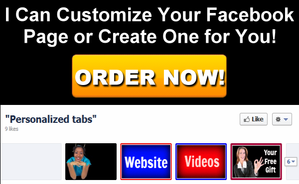 customize your facebook page or design one for you with up to 3 custom tabs