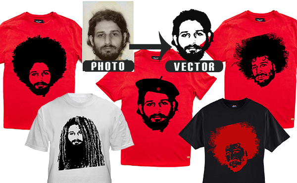 design creative t shirt with your portrait