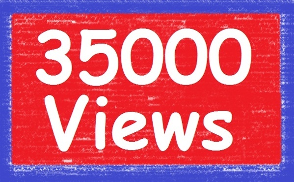 give you guaranteed 35,000 youtube views to your youtube video, all views deliver within 96 hours