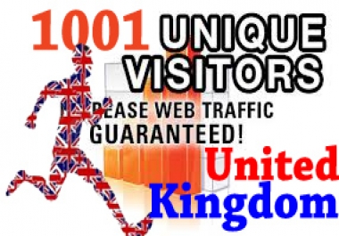 send 1001 Real Human UK visitors to your website within 4 days