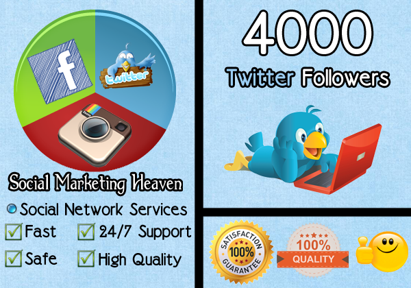 deliver 4000 twitter followers to your profile in LESS than 24 hours
