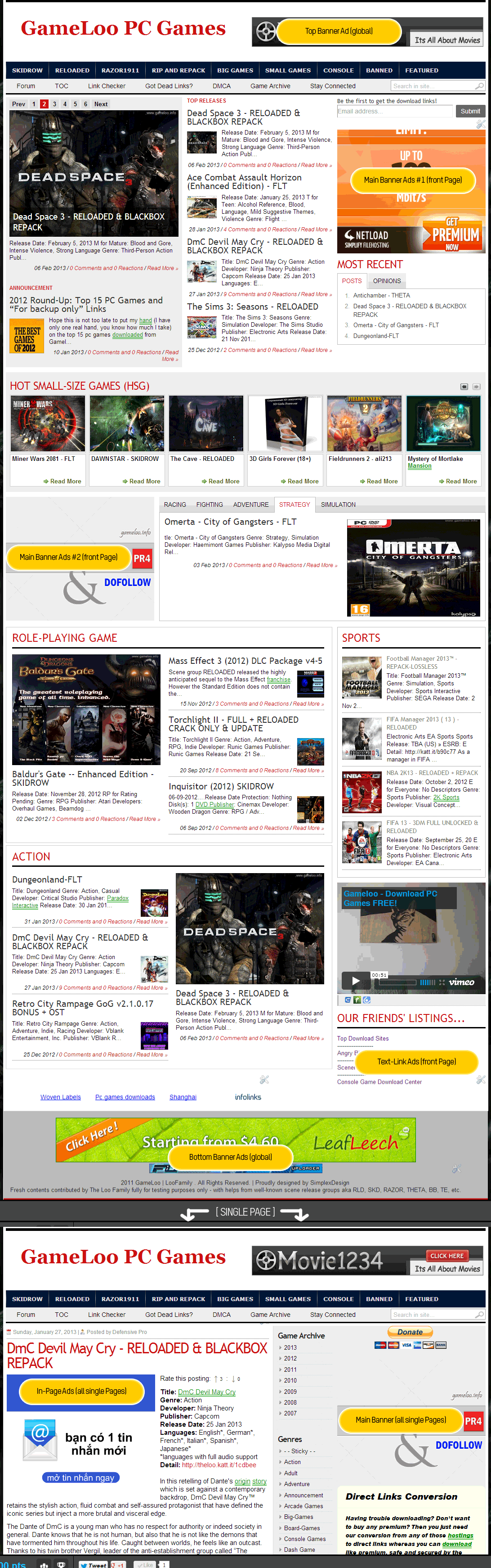 provide adspots on GameLoo.info PR4 one month TextLink Ad