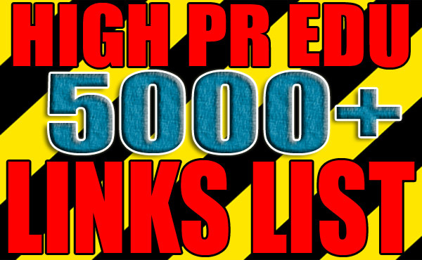 give you over 5000 postable low obl edu high pr links for white hat seo blog commenting to increase site google serp rankings 