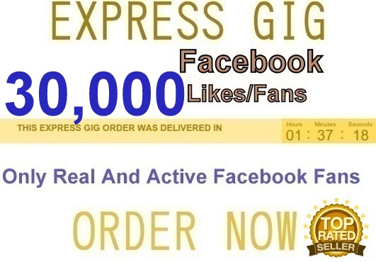 provide you 30000 GUARANTEED real &active facebook fans likes Without Admin Access