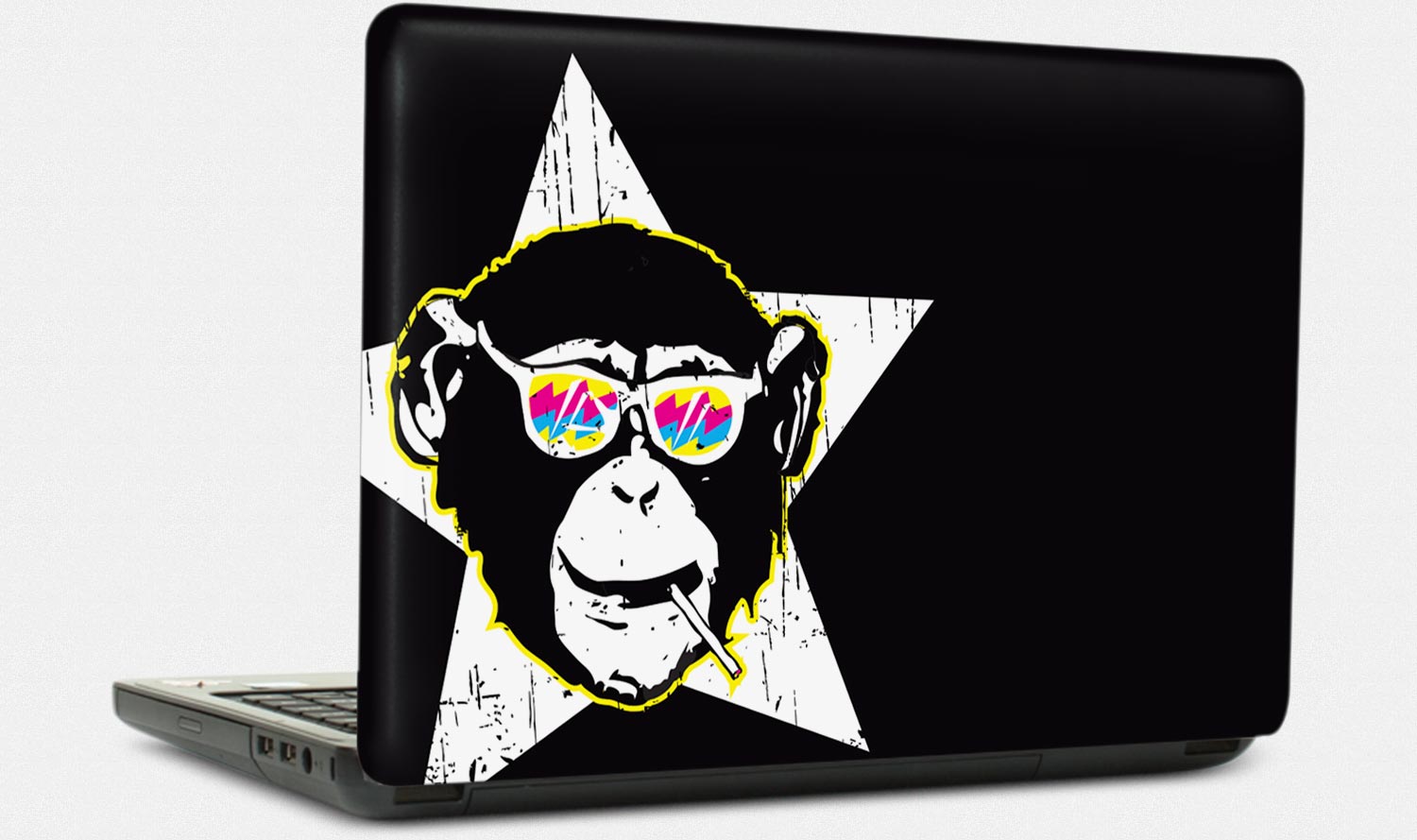 a monkey superstar protective skin for your laptops