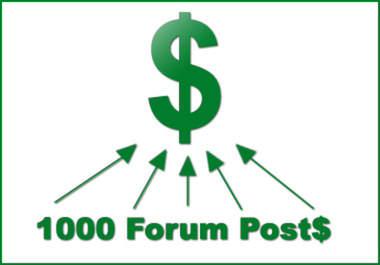 provide 1000+ backlinks from Forum Posts on domains with PR, for up to 20 of your URLs 