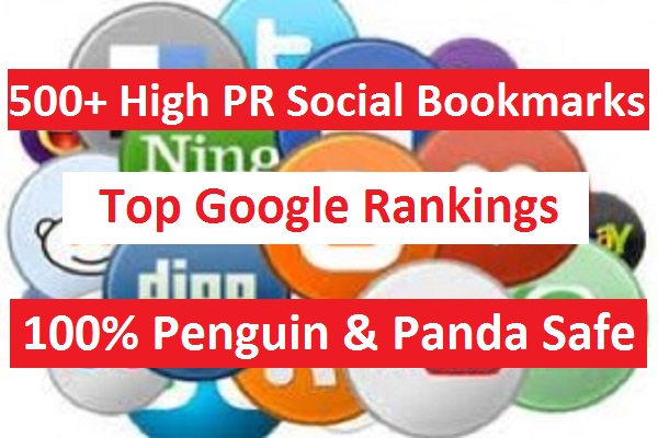 build 500+ HighPR Social Bookmarks for Unlimited URLs, Top Quality Backlinks