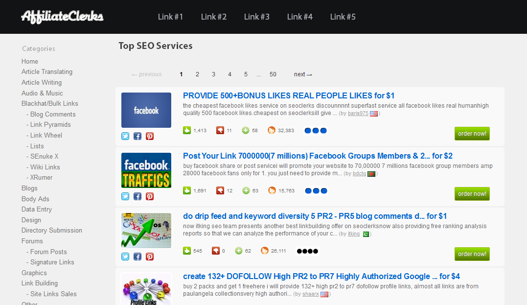 SEOclerks Affiliate Script