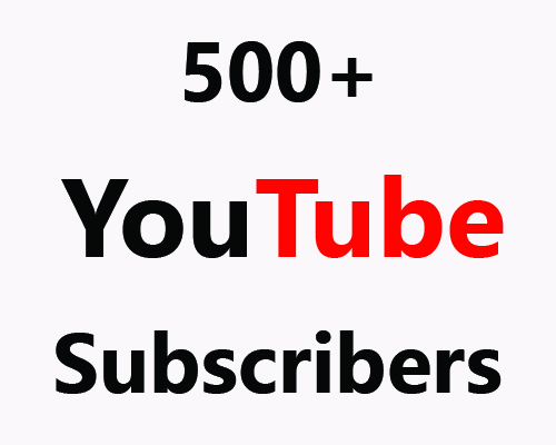 Give You 500+ Youtube Subscribers for Your Channel