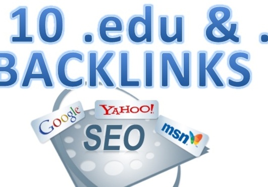 manually create 10 high PR8,7,6 edu and gov dofollow back links