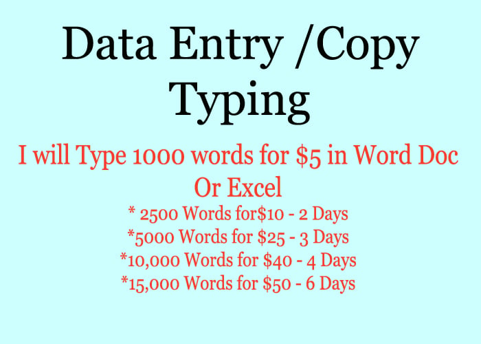 type your Scanned PDF,Photo,Image to Word,Excel and txt 1000 words