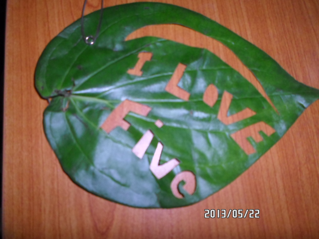 I will embose your message on the Natural Leaf