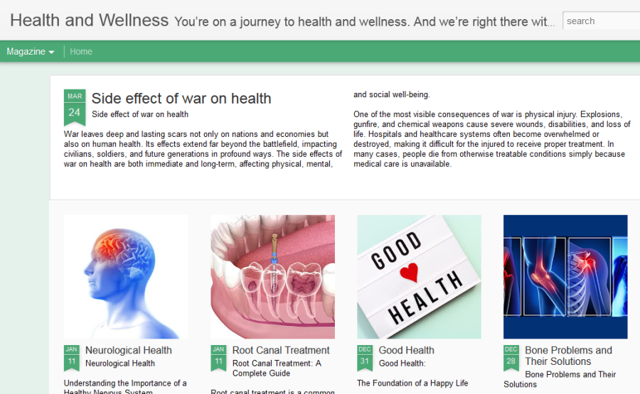 I will write and punlish guest post on health site