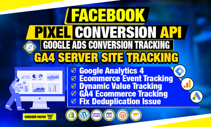I will set up facebook pixel , meta pixel, conversion API with taggrs,stape via GTM