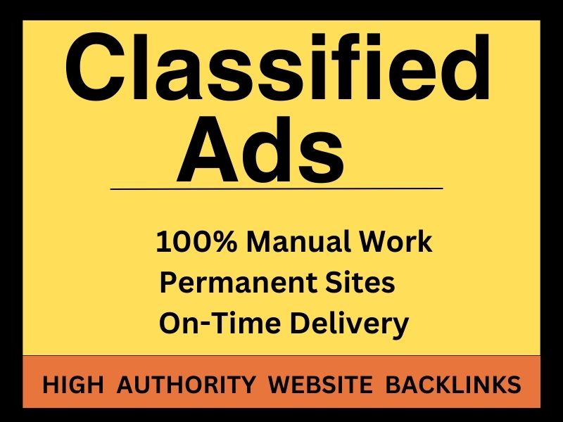 I will Provide 60 manual classified ad backlinks in top classified sites 