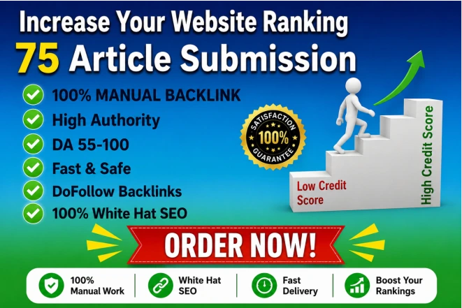 I will manually 75 Article Submission For Google Ranking