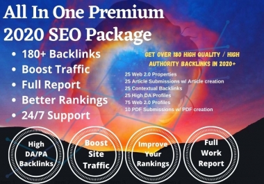 Rank Number 1 in Google w/ All In One Premium 2020 SEO Package Link Diversification 200+ Backlinks
