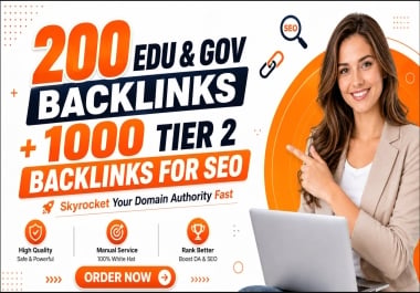 GET 200 Authority EDU GOV Links + 1000 Tier 2 Backlinks