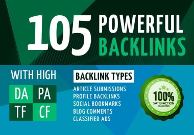 Get Most Powerful 2022 Updated 105+ Unique Backlinks 
