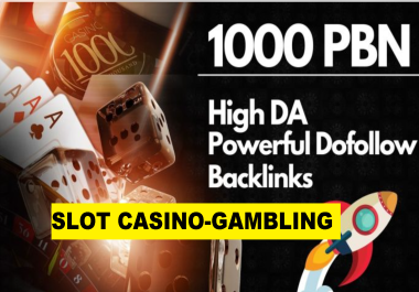 PowerFull 1000 PBN DA 50 to 80 Rank your website Casino Poker Judi slots Gambling UFABET
