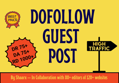 HQ Guest Post with upto DR 70 RD 1000+ Trafffic 5000+