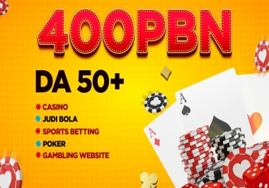 Actual Gambling,  Poker,  Judi Related 400 UNIQUE DOMAINS Real Ranking Backlinks