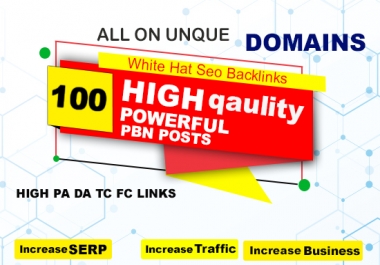 Permanent 100 Contextual Backlink from high DA 20-30+ / TF 15-25+ PBN