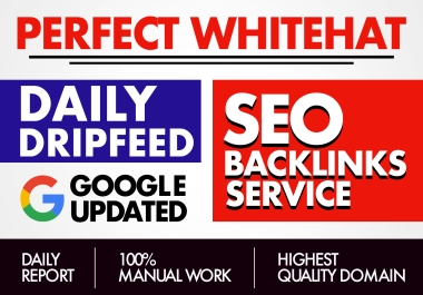 Perfect White Hat Daily Link building 100 manual work