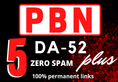 Homepage 5 DA52+ ZERO SPAM PBNs 