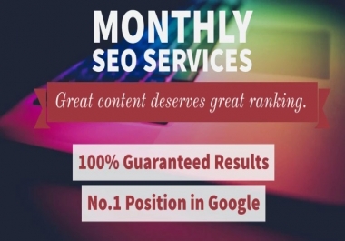 Monthly SEO Service with Guaranteed Page 1 Ranking