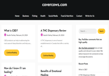 Write and Publish guest post article on CoverCows