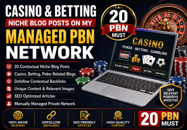Publish 20 Casino And Betting Contextual Posts On Private PBN