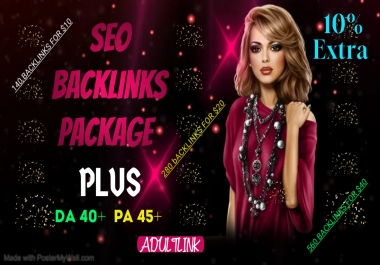 SEO Backlinks Package PLUS To Increase The Rankings Of Your ADULT/CASINO Website