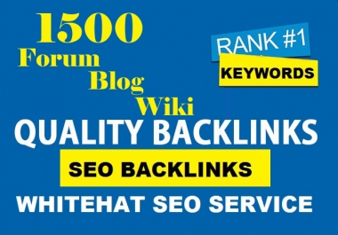 500 Forum,  500 Blog comments,  500 wiki backlinks from authority site