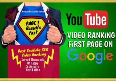 video ranking seo first page on search engine for local business and any video