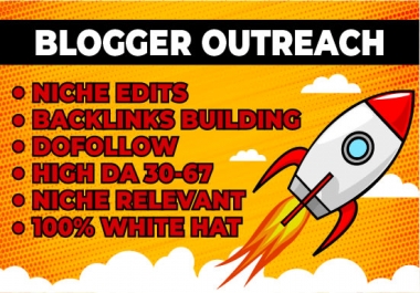 I will do 1 guest posting and link building through blogger outreach and niche edits